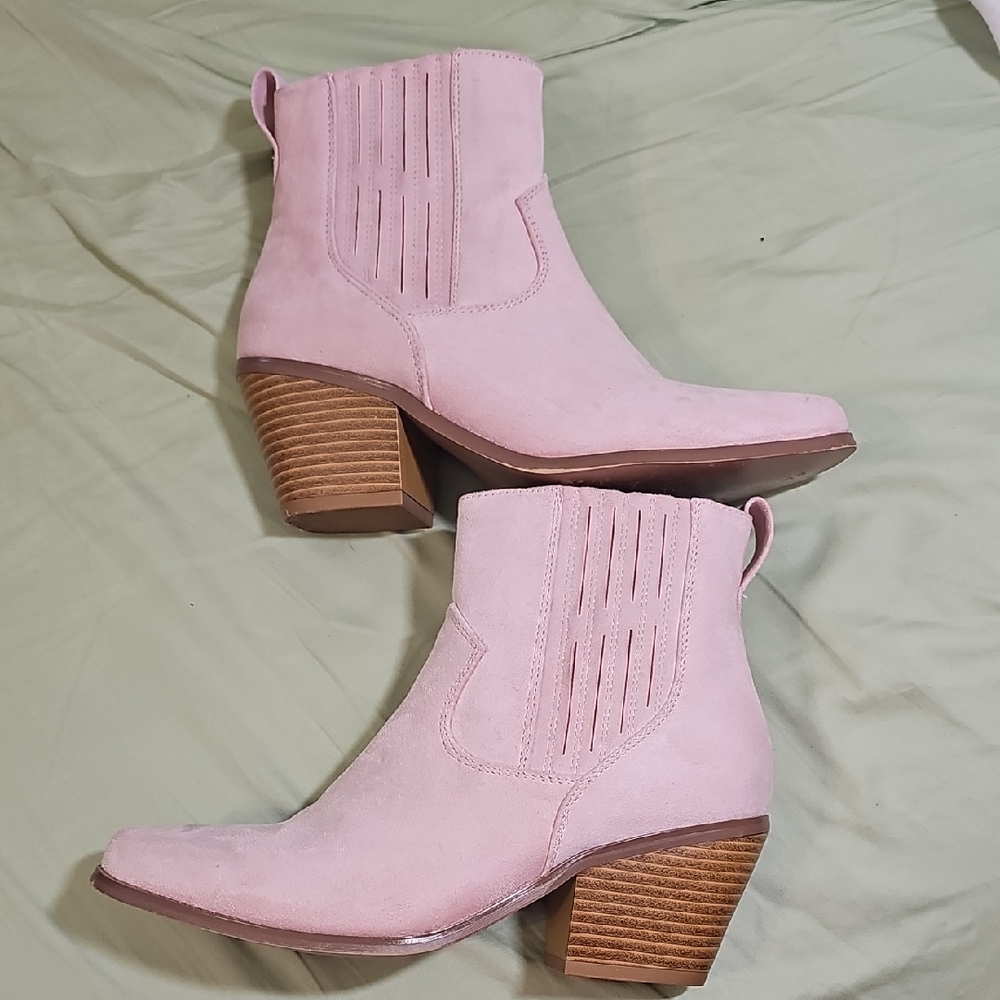 Pink Ankle Boots